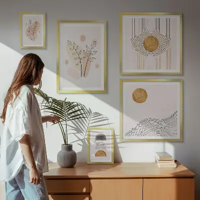Elegantne minimalističke biljke poliptih u okviru