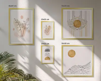 Elegantne minimalističke biljke poliptih u okviru