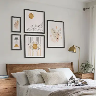 Elegantne minimalističke biljke poliptih u okviru
