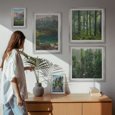 Set slika iznad kauča Planinski krajolici i šume