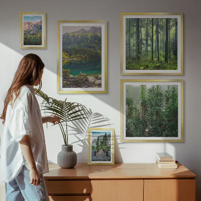 Set slika iznad kauča Planinski krajolici i šume
