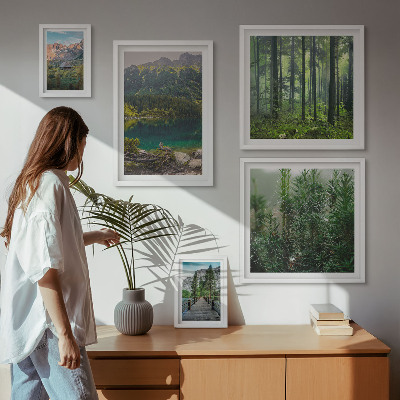 Set slika iznad kauča Planinski krajolici i šume