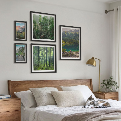 Set slika iznad kauča Planinski krajolici i šume