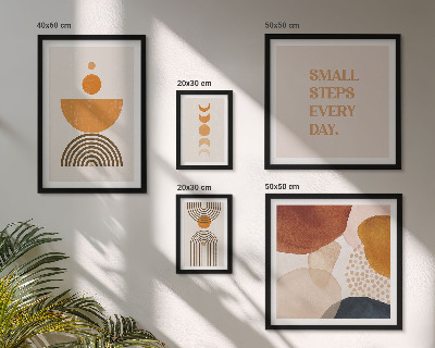 Set slika iznad kauča Elegantna grafika u zemljanim tonovima