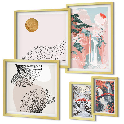Poliptih u okviru Vodopadni krajolici Japana