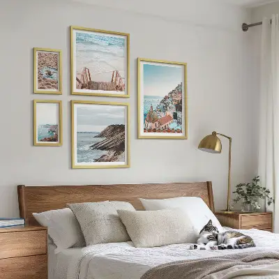 Set od 5 slika u okviru talijanski gradovi, plaže i opuštanje