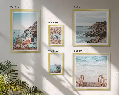 Set od 5 slika u okviru talijanski gradovi, plaže i opuštanje
