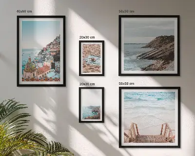Set od 5 slika u okviru talijanski gradovi, plaže i opuštanje
