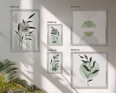 Poliptih u okviru Elegantna grafika biljaka