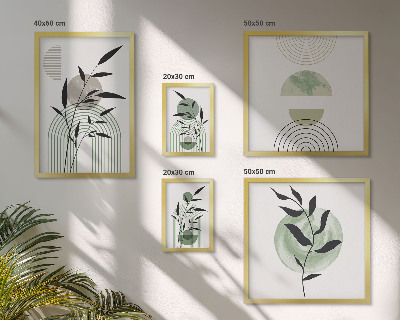 Poliptih u okviru Elegantna grafika biljaka