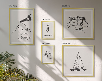 Set 5 slika u okviru Elegantna grafika za vino za opuštanje