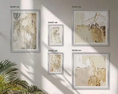 Apstraktne minimalističke kompozicije set slika iznad kauča