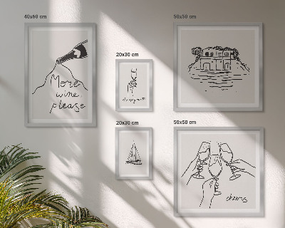 Poliptih u okviru Elegantne ilustracije nazdravljanja vinom