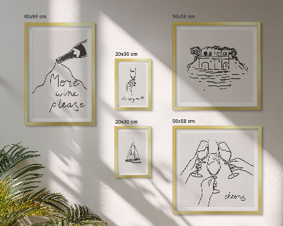 Poliptih u okviru Elegantne ilustracije nazdravljanja vinom
