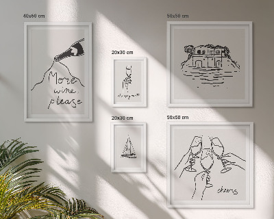 Poliptih u okviru Elegantne ilustracije nazdravljanja vinom