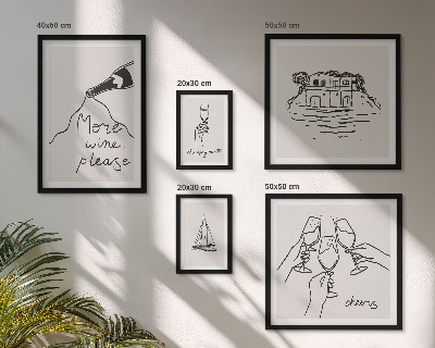 Poliptih u okviru Elegantne ilustracije nazdravljanja vinom