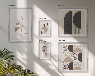 Set 5 slika u okviru Elegantni geometrijski portreti