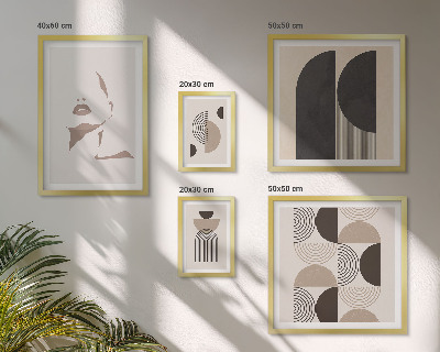 Set 5 slika u okviru Elegantni geometrijski portreti