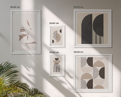 Set 5 slika u okviru Elegantni geometrijski portreti