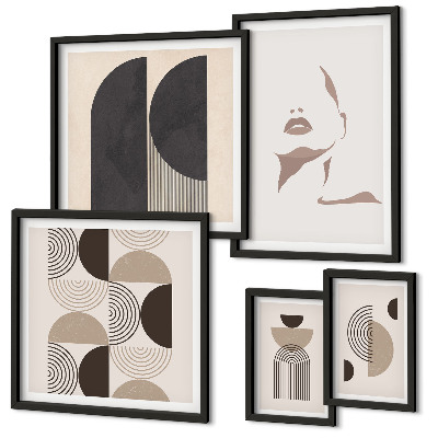 Set 5 slika u okviru Elegantni geometrijski portreti