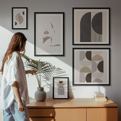 Set 5 slika u okviru Elegantni geometrijski portreti