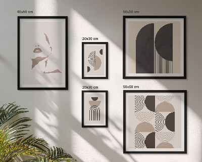 Set 5 slika u okviru Elegantni geometrijski portreti