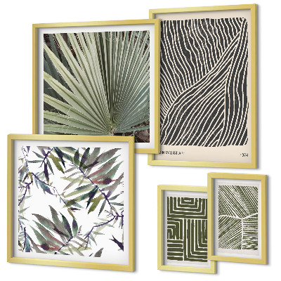 Set 5 slika u okviru Minimalistički biljni uzorci