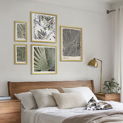Set 5 slika u okviru Minimalistički biljni uzorci