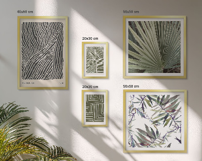 Set 5 slika u okviru Minimalistički biljni uzorci