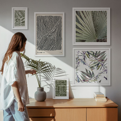 Set 5 slika u okviru Minimalistički biljni uzorci
