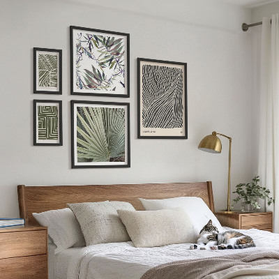Set 5 slika u okviru Minimalistički biljni uzorci