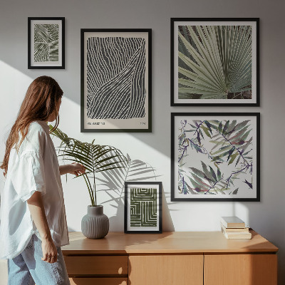 Set 5 slika u okviru Minimalistički biljni uzorci