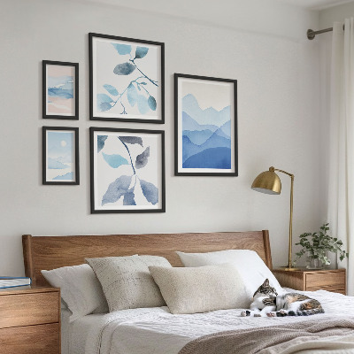 Set 5 slika u okviru Minimalistička plava priroda