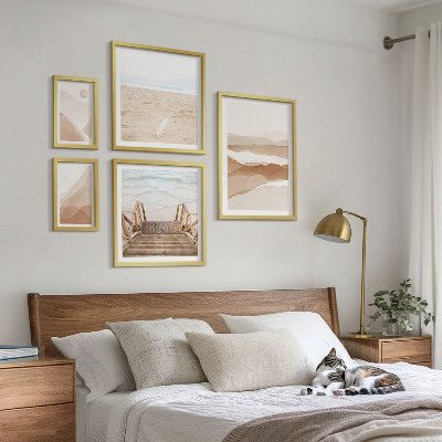Set slika iznad kauča Minimalističke plaže i planine