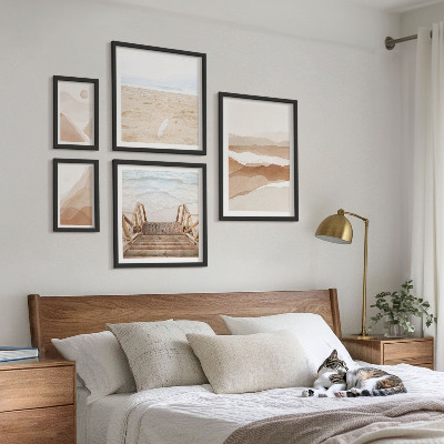 Set slika iznad kauča Minimalističke plaže i planine