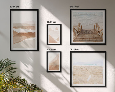 Set slika iznad kauča Minimalističke plaže i planine