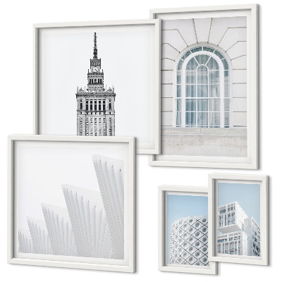 Set slika iznad kauča Moderna arhitektura minimalizma