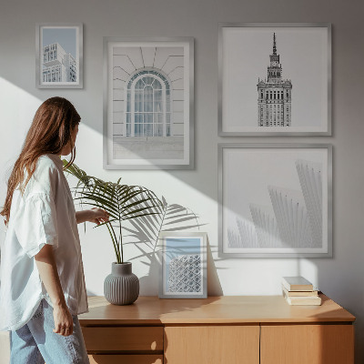 Set slika iznad kauča Moderna arhitektura minimalizma