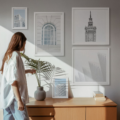 Set slika iznad kauča Moderna arhitektura minimalizma