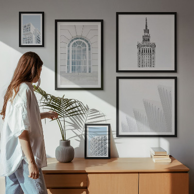 Set slika iznad kauča Moderna arhitektura minimalizma