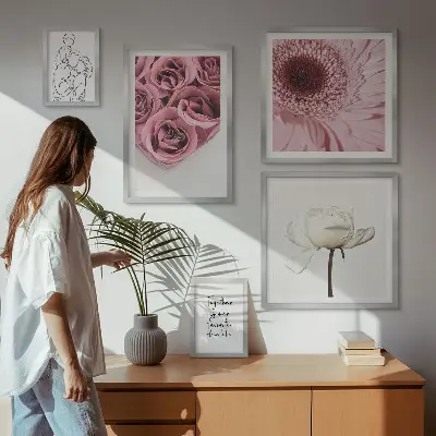 Cvjetne boho inspiracije poliptih u okviru