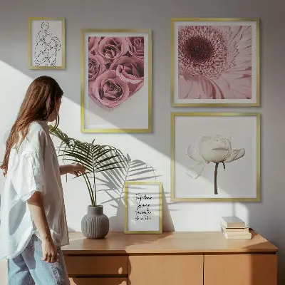 Cvjetne boho inspiracije poliptih u okviru