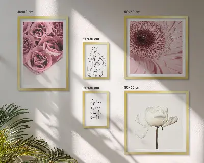 Cvjetne boho inspiracije poliptih u okviru