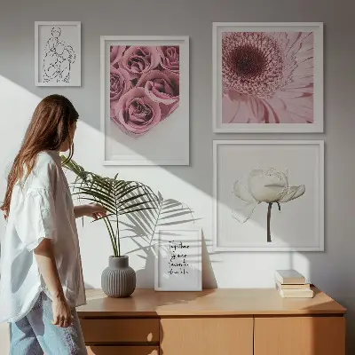 Cvjetne boho inspiracije poliptih u okviru