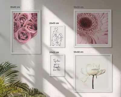 Cvjetne boho inspiracije poliptih u okviru