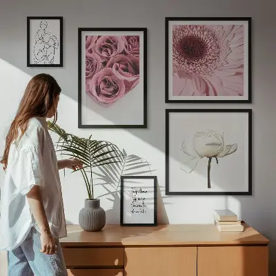 Cvjetne boho inspiracije poliptih u okviru