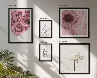 Cvjetne boho inspiracije poliptih u okviru