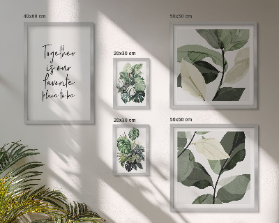 Set slika iznad kauča Moderne biljne inspiracije