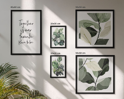 Set slika iznad kauča Moderne biljne inspiracije