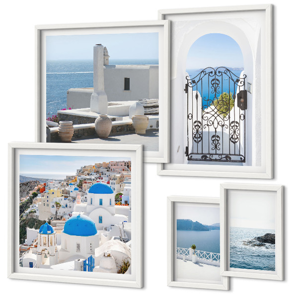 Set 5 slika u okviru Pogled na mediteransku Grčku